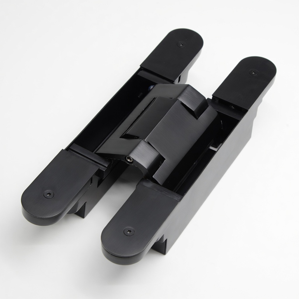Concealed hinge matte black