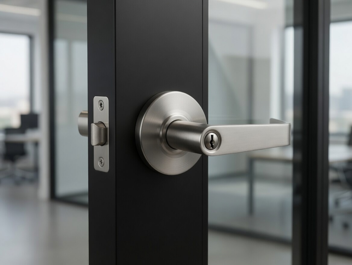 4 inch stile with Hager commercial lever